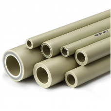 Полипропиленовая труба напорная армированная стекловолокном круглая серая для холодного водоснабжения S 2,5 (SDR 6) PP-RCT 25х4,2 мм ГОСТ/ТУ